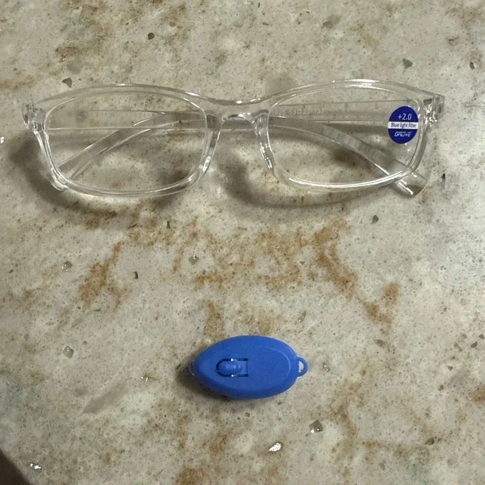 Gaoye Blue Light Reading Glasses +2.0 Black Computer Readers Spring Hinge NEW